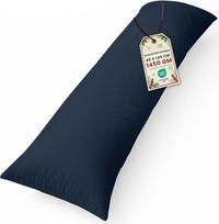 "Utopia Bedding" kaklo pagalvė, 40 x 145 cm, minkšta, tuščiavidurio pluošto užpildas, ilga nėščiųjų pagalvė, skirta motinystės ir šoninio miego pagalvėms (tamsiai mėlyna)