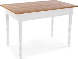 "Versa Velcro" valgomojo stalas virtuvei, kiemui, sodui ar valgomajam Išmatavimai (V x D x Š) 80 x 70 x 120 cm, mediena, spalva: ruda ir balta