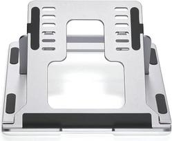 "Vortex D24-3 Silver Laptop Stand" reguliuojamas nešiojamųjų kompiuterių planšetinių kompiuterių stovas Daugiakampis telefonų stovas Nešiojamasis sulankstomas nešiojamųjų kompiuterių stovas, skirtas "MacBook Air/Pro" ir kitiems nešiojamiesiems kompiuteria