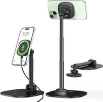 "VRIG" magnetinis stalinis telefono stovas "iPhone", 360° pasukamas, reguliuojamo aukščio ir kampo, skirtas biurui ir namams, suderinamas su "MagSafe" "iPhone" 15, 14, 13, 12 "Pro Max Plus", "MagSafe" dėklais ir kitais įrenginiais