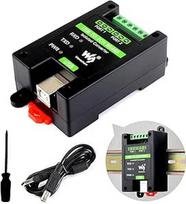 "Waveshare" USB-2CH RS485 pramoninis izoliuotas keitiklis, įmontuotas originalus FT2232HL lustas, USB ir RS485 adapteris, kelios apsaugos grandinės, galimybė montuoti ant sienos ir bėgių