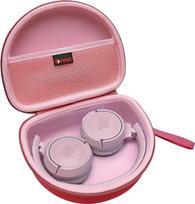 "XANAD" ausinių dėklas, skirtas "JBL Tune 510BT" / "JBL Tune 520BT" / "JBL Tune 760 NC" / "JBL Tune 660 BTNC" / "JBL Tune 710 BT" / "JBL Live 460NC" "Bluetooth" ausinėms ant ausų, sulankstomas ausinių dėklas (rožinis)