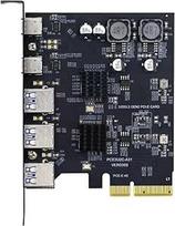 "xiwai Superspeed 10Gb/s PCIE USB kortelė PCI-E Express su trimis prievadais, A tipo USB 3.0 galinio skydelio moteriška jungtimi ir dvigubu USB 3.1 USB-C tipo išplėtimo adapteriu ASM3142 VL822