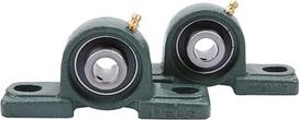 15 mm x 40 mm pagalvinio bloko guolis, 2 vienetai UCP202 pagalvinio bloko guoliai, lieti korpusai, plačiai naudojami įvairiose mašinose