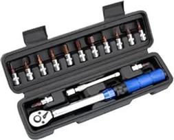16 vnt. dviračių dinamometrinių raktų rinkinys 1-25Nm Preset Precision Ratchet įrankis, skirtas mažiems smagračiams remontuoti Kelių dviratis su dėklu