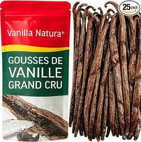 25 Vaniliniai šonai Auswahl Premium 14-16 cm, Aukščiausios kokybės, süss, Duft - Vanille Schoten Eco Pack