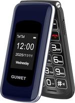 2G senjorų mobilusis telefonas Sulankstomas mobilusis telefonas be sutarties, pensininkų mobilusis telefonas su dideliais mygtukais, SOS pagalbos iškvietimo funkcija, 1600 mAh baterija, 2,4 colio + 1,77 colio dvigubas ekranas, dviguba SIM kortelė su pagal