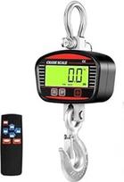 2T skaitmeninis LCD ekranas 2000 kg Kran Waage Heavy Duty Haken Kran Waagen Industrielle Peak Hold Wiegen Meter Werkzeuge für Garage Farm (Black)