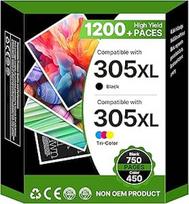 305XL daugiapakopės spausdintuvų kasetės HP 305 XL juodos ir spalvotos kasetės, skirtos HP DeskJet 2700 2710 2720 2722 DeskJet Plus 4110 4120 4130 Envy 6000 6010 6020 6032 Envy Pro 6400 6400 6010