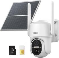3G/4G LTE lauko apsaugos kamera, belaidė saulės energija maitinama PTZ IP kamera su 2K spalvų naktiniu matymu be "Wi-Fi", 10400 mAh baterijos talpa, 355°/100° pasukimo kampu, PIR aptikimas