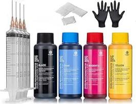4 x 100 ml sublimacinis rašalas, skirtas tekstilės spaudai, transferiniam spausdinimui, sublimacinis rašalas, suderinamas su "Epson", "Brother", "Roland", "Mimaki", "Mutoh", CMYK