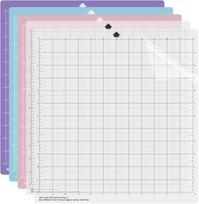 5 pjaustymo kilimėlių pakuotė "Silhouette Cameo 4/3/2/1", 12 x 12 colių lipnūs pjaustymo kilimėliai su įvairiais lipniais pjaustymo kilimėliais, neslystantys tinklelio pjaustymo kilimėliai "Silhouette Cameo" vinilo amatams