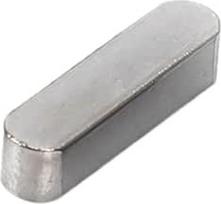 50 Stück Edelstahl-Passfedern, runde Enden, flache Schlüsselstifte, Antriebswerkzeug M3 M4 M5 M6 A2-70 Edelstahl(4 x 4 x 35mm)