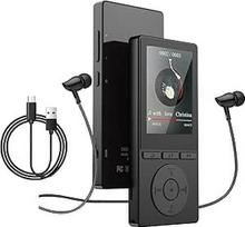 64GB MP3 grotuvas su "Bluetooth 5.3", muzikos grotuvas su "HiFi" garsu sportuojantiems bėgikams, 2,4 colio ekranas MP3 grotuvas, integruotas HD garsiakalbis, balso įrašymo įrenginys, išplečiamas iki 128GB, ausinės pridedamos