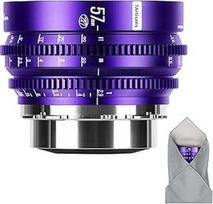 7artisans 57mm T2.9 Floral Bloom Art Series Explosive Bokeh Viso kadro rankinio fokusavimo profesionalus kinematografinis objektyvas, suderinamas su PL laikikliu, skirtas kūrybinei fotografijai ir filmavimui, violetinės spalvos