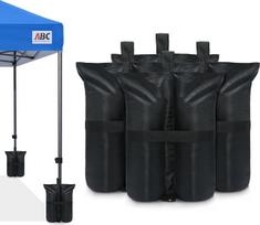 ABCCANOPY "Heavy Duty Premium Instant Gazebo Weads Bags" - 4 vnt., 18 kg talpos maišelių rinkinys, juoda plius