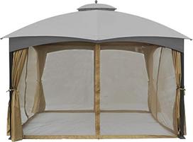 ABCCANOPY 3 x 30 cm pavėsinės pakaitinės tinklo plokštės, skirtos 3 x 30 cm pavėsinei, smėlio spalvos