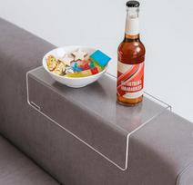 Akrilo stiklo porankio padėklas 35 x 25 cm, skirtas moderniam gyvenimui Elegantiškas sofos padėklas Sofa Stabilus ir skaidrus porankio padėklas 4 mm (35 x 25 cm, linijinis)