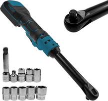 Akumuliatorinis reketinis veržliaraktis, skirtas "Makita" 18 V akumuliatoriui, 3/8 colio elektrinių išplėstinių reketinių veržliarakčių rinkinys, elektrinis įrankis su 9 10 11 12 13 14 15 17 mm lizdais, 600 aps/min, 80 N.m