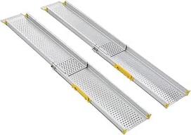 Aliuminio "Premium" teleskopinė rampa Teleskopinės rampos neįgaliųjų vežimėlių rampoms Vairavimo bėgiai iki 182,8 cm (MR10719-6)