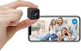 AOBOCAM mini kamera, 4K HD "WiFi" stebėjimo kamera, skirta tiesioginiam perdavimui mobiliojo telefono programėle, "WiFi" naktinio matymo kamera su judesio jutikliu / ilgu baterijos veikimo laiku / debesies saugojimo vieta