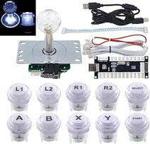 Arkadinių žaidimų LED "pasidaryk pats" rinkinys Mechaninis klaviatūros jungiklis Arkadinis LED mygtukas LED Joystick valdiklis Nulinis vėlavimas USB kodavimo įrenginys, skirtas kompiuteriui MAME Retropie Jamma