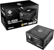 ASRock Steel Legend 650W maitinimo šaltinis ATX 3.1 PCle iCOOL Full Modular 10 metų garantija 135 mm FDB ventiliatorius SL-650G 80 Plus Gold Cybenetics Platinum Japoniškas kondensatorius 5V Boost