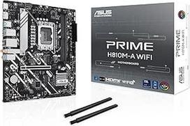 ASUS Prime H810M-A WiFi Žaidimų pagrindinė plokštė Intel LGA 1851 lizdas (Intel H810, mATX, DDR5 atmintis, PCIe 4.0 x16 lizdas, 2x PCIe 4.0 M.2, WiFi 6, DisplayPort, HDMI, Aura Sync)