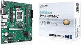 ASUS PRO H810M-C-CSM Verslo pagrindinė plokštė "Intel" lizdas LGA 1851 (Intel H810, mATX, DDR5 atmintis, PCIe 5.0, 2X PCIe 4.0 M.2, SafeSlot, Q-LED Core)