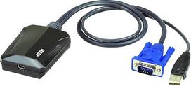 ATEN CV211 nešiojamojo nešiojamojo kompiuterio USB konsolės "Crash Cart" adapteris su failų perkėlimo funkcija - juodas