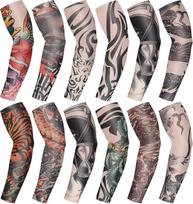 BBTO tatuiruočių rankovių rinkinys Fake Sun Cream Arm Warmers Pack of 12
