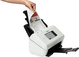 Brother ADS-4900W Profesionalus dokumentų skeneris su USB, LAN ir 5 GHz "Wi-Fi", dvipusis skenavimas, jutiklinis ekranas ADS4900W White