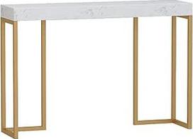 CAFIEDR Kavos staliukas Marmurinis konsolinis stalas Modernus minimalistinis konsolinis viešbutis Sofos stalas Sieninis stalas 31,4 x 11,8 x 31,4 colių