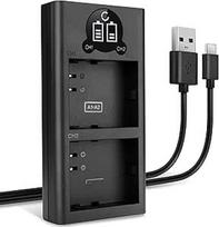 CELLONIC A-1 dvigubas greitasis įkroviklis, suderinamas su "Arlo Go/Pro/Pro 2" A-2 baterijos įkroviklis, įkrovimo kabelis, dvigubas įkroviklis