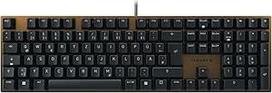 CHERRY KC 200 MX mechaninė biuro klaviatūra su anoduota metaline plokštele, vokiškas išdėstymas (QWERTZ), laidinė, MX2A rudos spalvos jungikliai, juoda/broza