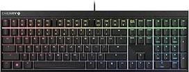 CHERRY MX 2.0S mechaninė žaidimų klaviatūra su RGB apšvietimu, ES išdėstymas (QWERTY), laidinė, sukurta Vokietijoje, MX Blue jungikliai, juoda