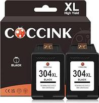 COCCINK 304XL, skirta HP 304 spausdintuvo kasetės, skirtos "DeskJet" 2600 2620 2622 2630 2655 3700 3720 3730 3755 3764 3733 3722 "Envy" 5000 5010 5020 5020 500 55 5052 5050 5058 (2 juodos spalvos) kasetė, skirta HP 302XL