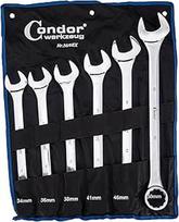 CONDOR Werkzeug 35-6EX kombinuotų veržliarakčių rinkinys XL Extra Long 6 dalių 34-50 mm