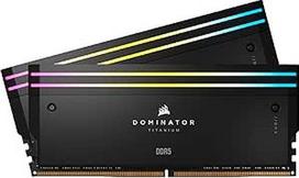 CORSAIR Dominator Titanium RGB DDR5 RAM 48GB (2x24GB) DDR5 7200MHz CL36 "Intel XMP iCUE" suderinama kompiuterio atmintis - juoda (CMP48GX5M2X7200C36)