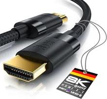 CSL - 8k / 4k HDMI kabelis 2.1/2.0-5 m - 8K @ 60Hz / 120Hz - 4K @ 240Hz - 48Gbit/s - 3D - itin didelės spartos su eternetu - TV Blu-ray PS5 Xbox X serijos jungiklis - juodas - 5 metrai
