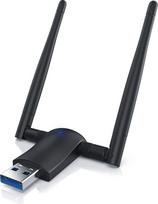 CSL WLAN Stick 1200Mbps WiFi dviejų dažnių juostų 5 GHz + 2,4 GHz dviejų dažnių juostų 1200Mbps USB 3.0 WiFi 1200mbps adapteris su 2 x 5 dBi antena, skirtas staliniams kompiuteriams, nešiojamiesiems kompiuteriams su Windows 7 8 8.1 10 11