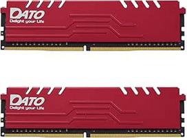 DATO 32GB RAM (16GBx2), DDR4 3200MHz su radiatoriumi, PC4-25600 CL16 1,35V 288 kontaktų ne ECC UDIMM staliniams kompiuteriams skirtas atminties modulis, skirtas žaidimams, ekstremalios raudonos spalvos