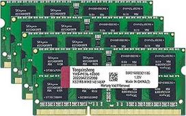 DDR3 / DDR3L 32GB rinkinys (8GBx4) Nešiojamųjų kompiuterių operatyvioji atmintis 1600MHz PC3-12800 / PC3L-12800 SODIMM Non-ECC Unbuffered 1.35V / 1.5V 2Rx8 Dual Rank 204 Pin CL11 PC kompiuterių atminties modulio atnaujinimo atminties rinkinys (žalias)
