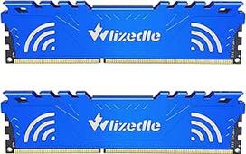 DDR3 darbalaukio atmintis RAM 16GB rinkinys (2x8GB) 1600MHz CL11 UDIMM, PC atmintis PC3-12800 240-Pin 1.5V Non-ECC 2Rx8 kompiuterio atminties atnaujinimas skaičiuotuvams, mėlyna