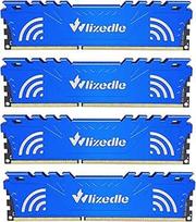 DDR3 darbalaukio atmintis RAM 32GB rinkinys (4x8GB) 1333MHz CL9 UDIMM, kompiuterio atminties modulis PC3-10600 240-Pin 1.5V Non-ECC 2Rx8 Kompiuterio atminties atnaujinimas kompiuteriams, mėlyna