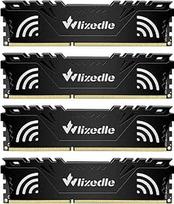 DDR3 stacionarioji atmintis RAM 32GB rinkinys (4x8GB) 1600MHz CL11 UDIMM, kompiuterio atminties modulis PC3-12800 240-Pin 1.5V Non-ECC 2Rx8, skirtas kompiuteriams, juodas