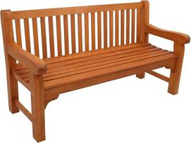 DEGAMO "Coventry" sodo suolas 3 sėdimoms vietoms Eukaliptas Ruda alyvuota spalva Ypač stabilus angliško kaimo namų stiliaus FSC® sertifikuotas lauko suolas
