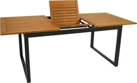 DEGAMO Rivello išplečiamas sodo stalas 150/200 x 90 cm Antracito spalvos aliuminis + alyvuota akacijos mediena FSC® sertifikuota