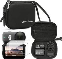 DJI Osmo Nano priedų dėklas + [2 vnt.] DJI Osmo Nano apsauginė plėvelė su grūdintu stiklu, kietas dėklo dangtelis