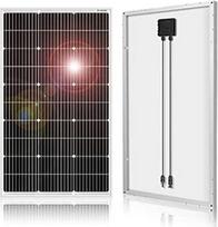 DOKIO 100 W 18 V monokristalinė saulės baterija - 100 W saulės modulis 12 V akumuliatoriams, idealiai tinkantis nameliams ant ratų, stovyklavietėms, sodo nameliams